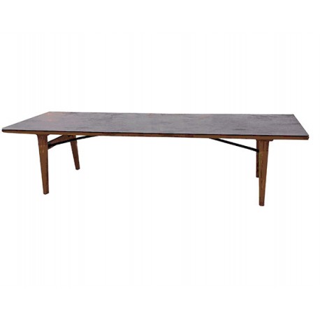 Barlow Tyrie Monterey 300cm Square Teak Dining Table with Oxide Ceramic Top