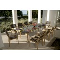 Barlow Tyrie Monterey 300cm Square Teak Dining Table with Oxide Ceramic Top