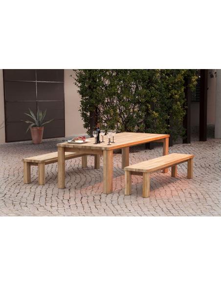 Barlow Tyrie Titan 240cm Rectangular Rustic Teak Dining Table