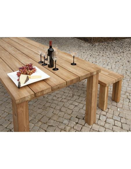 Barlow Tyrie Titan 240cm Rectangular Rustic Teak Dining Table