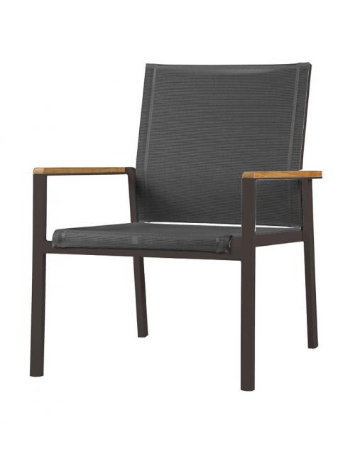 Barlow Tyrie Aura Deep Seating Armchair - Graphite Frame with Charcoal Sling 