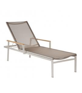 Barlow Tyrie Aura Sun Lounger - Champagne Frame with Titanium Sling 