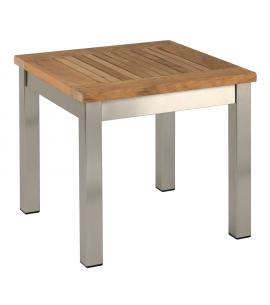 Barlow Tyrie Equinox 44cm Square Coffee Table with Teak Top