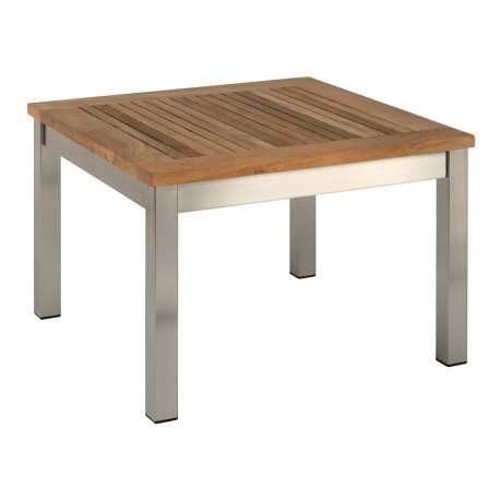 Barlow Tyrie Equinox 60cm Square Coffee Table with Teak Top