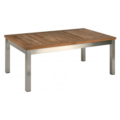 Barlow Tyrie Equinox 100cm Rectangular Coffee Table with Teak Top