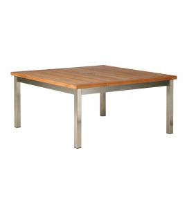 Barlow Tyrie Equinox 100cm Square Conversational Table with Teak Top