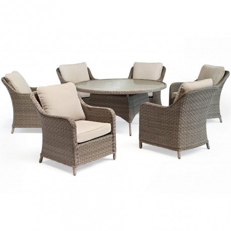 Kettler Charlbury 6 Seater Round Casual Dining Set