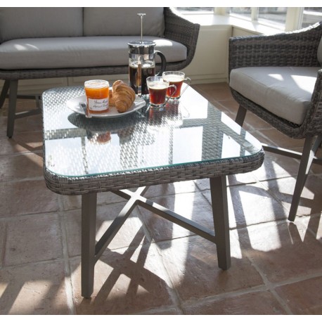 Kettler LaMode Small Coffee Table with Glass Top