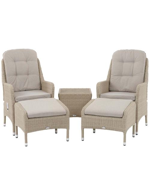 Bramblecrest Tetbury Nutmeg Recliner Set with Tree-Free Top Table