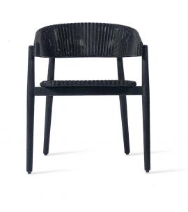 Vincent Sheppard Mona Dining Chair Brushed Teak Black Base