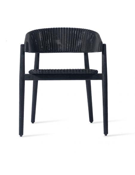 Vincent Sheppard Mona Dining Chair Brushed Teak Black Base