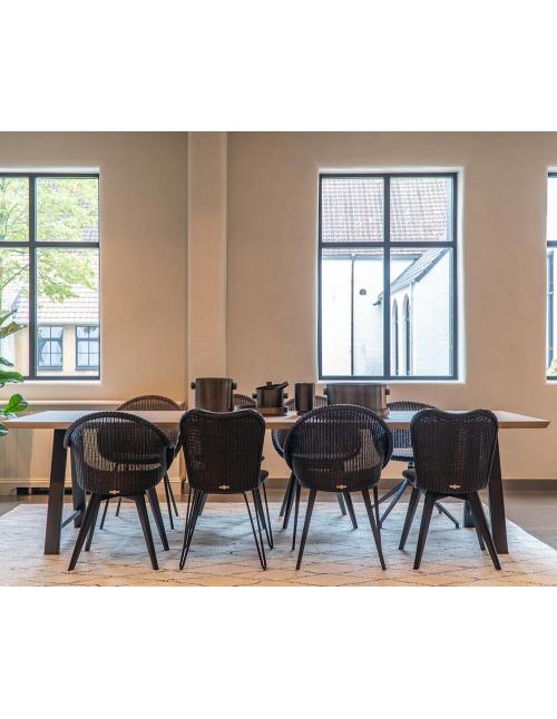 Vincent Sheppard Yann Dining Chair Black Wood Base