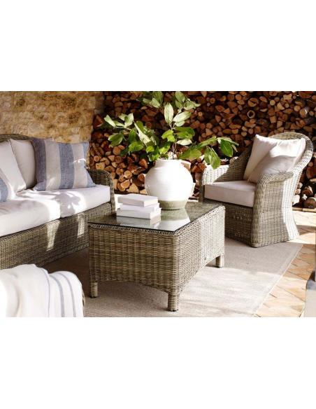 Neptune Compton-Purbeck Coffee table with Glass Top 