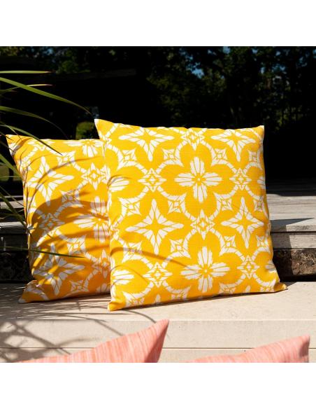Alexander Rose Dalia Yellow Polyester Scatter Cushion