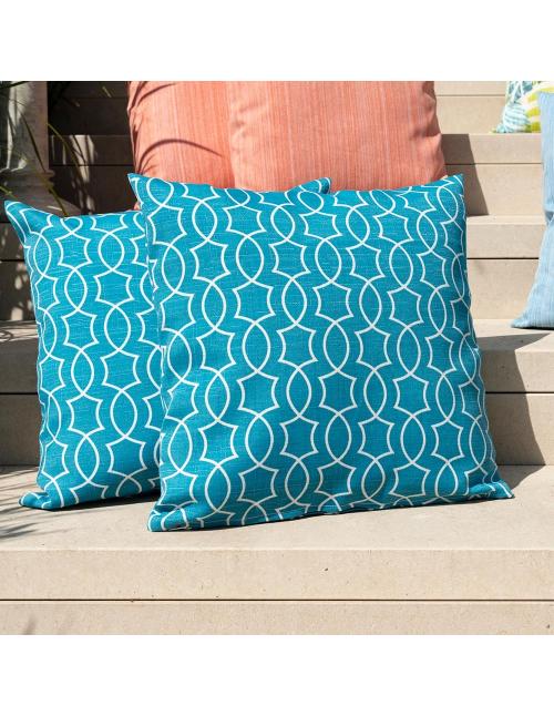 Alexander Rose Dalia Blue Polyester Scatter Cushion