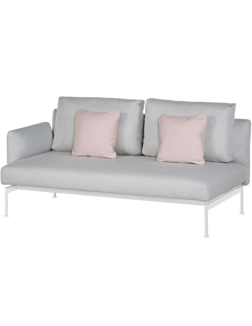 Barlow Tyrie Layout Double Seat with Single Low Arm – Arctic White Frame