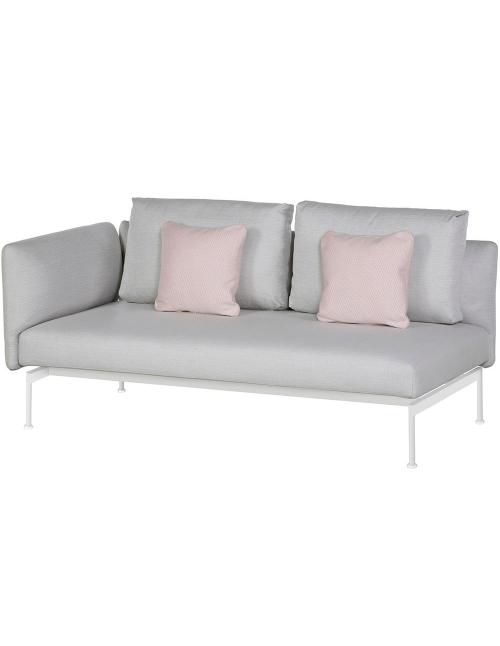 Barlow Tyrie Layout Double Seat with Single High Arm – Arctic White Frame