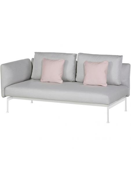 Barlow Tyrie Layout Double Seat with Single High Arm – Arctic White Frame