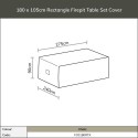 Bramblecrest 180 x 105cm Rectangle Fire Pit Table Set Cover FC0180RTX