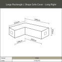 Bramblecrest Large Rectangle L Shape Sofa Cover – Long Right FCM2P7X