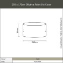 Bramblecrest 250 x 175cm Elliptical Table Set Cover FC0250EX