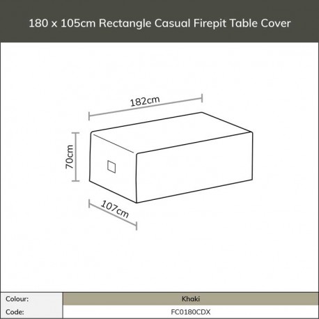 Bramblecrest Large Rectangle Fire Pit Set Covers  - Long Right CVLRMS1X