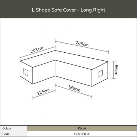 Bramblecrest L Shape Sofa Set Covers Long Right CVRMS2X