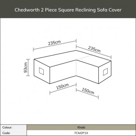 Bramblecrest Chedworth Square Sofa Set Covers CVMS2X