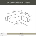 Bramblecrest Tetbury L Shape Sofa Set Covers CVRMS2TX