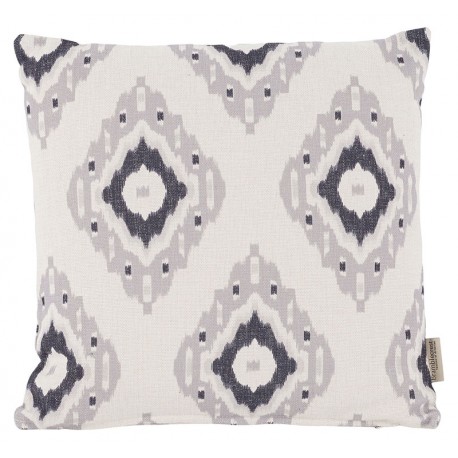 Bramblecrest UGSC1 Grey Ikat Square Season-Proof Scatter Cushion 