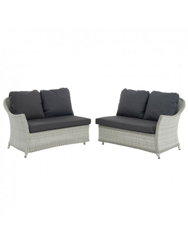Bramblecrest Monterey Dove Grey Casual Dining Set with Square Fire Pit Table