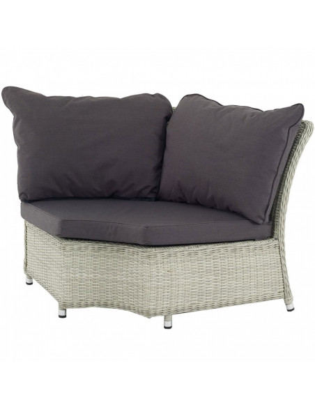 Bramblecrest Monterey Dove Grey Casual Dining Set with Square Fire Pit Table