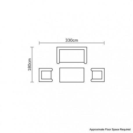 Bramblecrest Monterey Sandstone 2 Seat Sofa Set