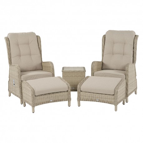Bramblecrest Chedworth Sandstone Deluxe Recliner Set