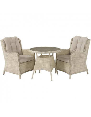 Bramblecrest Chedworth Sandstone 2 Seater Dining Set