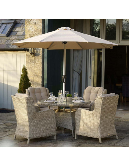 Bramblecrest Chedworth Sandstone 4 Seater Dining Set
