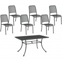 Alexander Rose Portofino 6 Seater Stacking Side Chair Dining Set