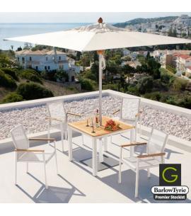 Barlow Tyrie Aura 4 Seater Dining Set
