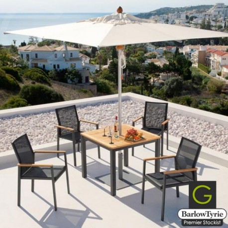 Barlow Tyrie Aura 4 Seater Dining Set