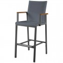 Barlow Tyrie Aura 4 Seater High Dining Set - Charcoal