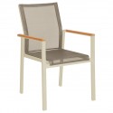 Barlow Tyrie Aura 6 Seater Dining Set - Champagne