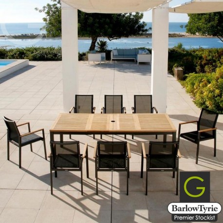 Barlow Tyrie Aura 8 Seater Dining Set - Graphite