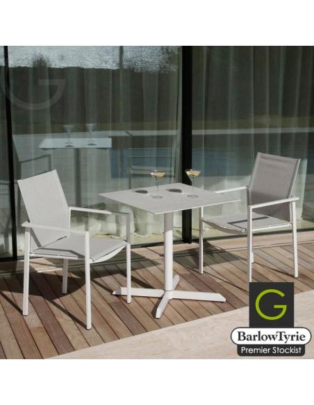 Barlow Tyrie Equinox & Mercury 2 Seater Dining Set - Arctic White