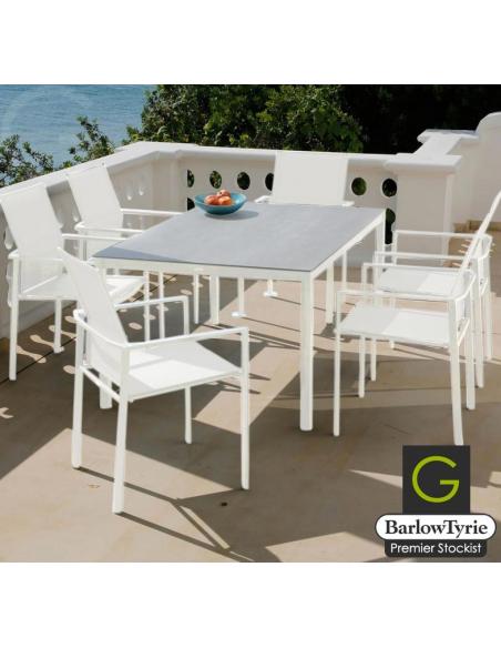 Barlow Tyrie Equinox & Mercury 6 Seater Dining Set - Arctic White