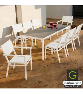 Barlow Tyrie Equinox 8 Seater Dining Set - Arctic White