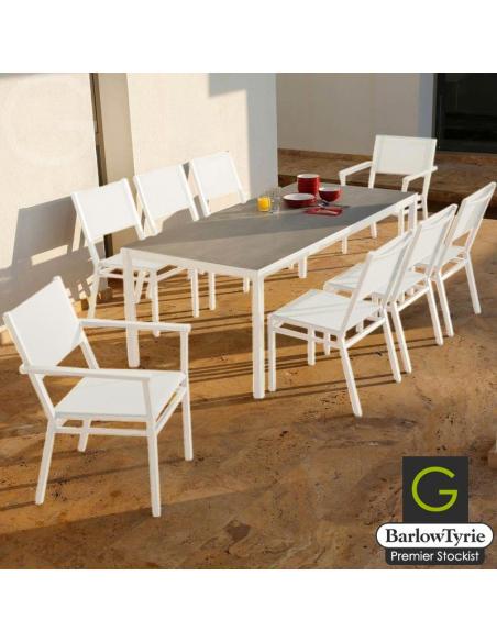 Barlow Tyrie Equinox 8 Seater Dining Set - Arctic White