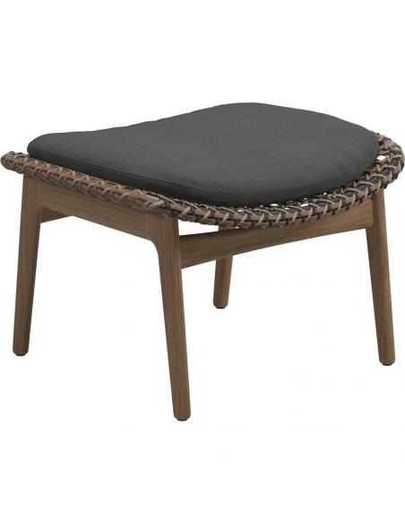 (SET OF 2) Gloster Kay High Back Lounge Chairs with Ottomans – Showroom Ex Display Offer