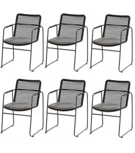 4 Seasons Elba stacking dining chair x 6