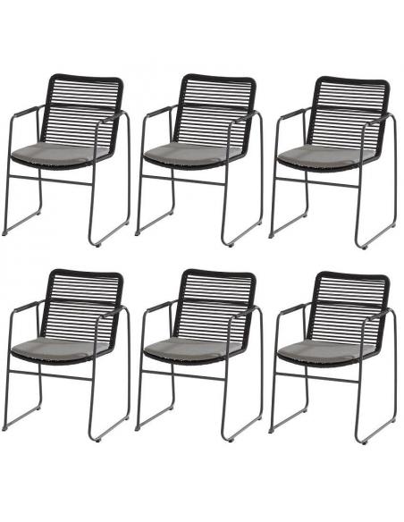 4 Seasons Elba stacking dining chair x 6
