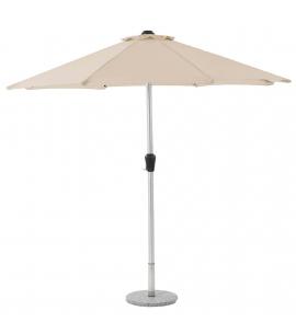 Bramblecrest 3.0m Brushed Aluminium Crank Handle Parasol...